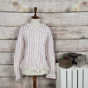 NWT Sanctuary Hayley Stripe Tie Front Shirt‎ Size Extra Large